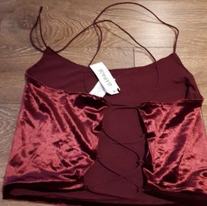 Garage velvet tang top